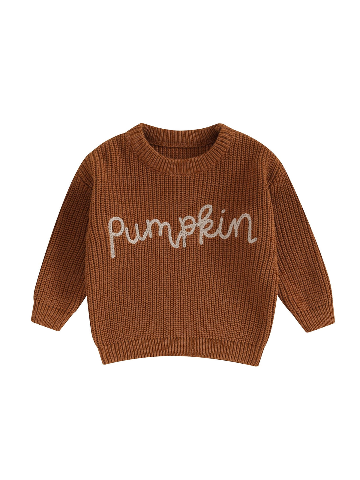 Loicainy Toddler Baby Boy Girl Halloween Knit Sweater 3 6 9 12 18 24 Months 2T 3T Long Sleeve Crewneck Letter Embroidery Pullover Autumn Winter Knitwear