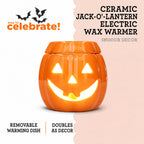 Ceramic Jack-o'-Lantern Electric Wax Warmer, Orange, Halloween by Way To Celebrate