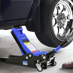 Seizeen 4-Ton Low Profile Floor Jack With Dual Pump Pistons, 4"-21" Lifting Range
