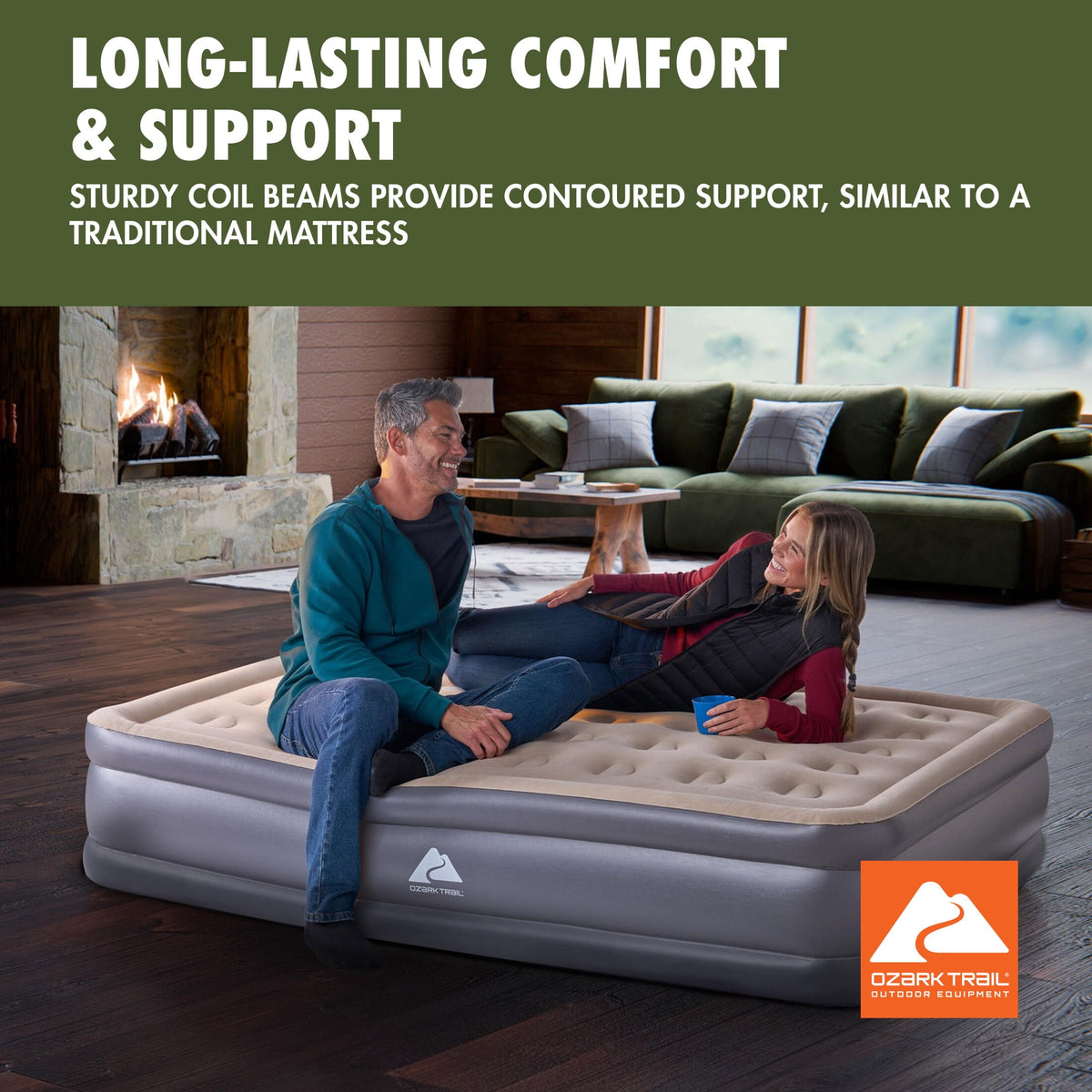 Ozark Trail 16" Full Air Mattress with Built-In AC Pump