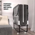 EconoHome Folding Bed With 5-Inch Memory Foam Cot Mattress, 75x31 - Portable Rollaway Bed