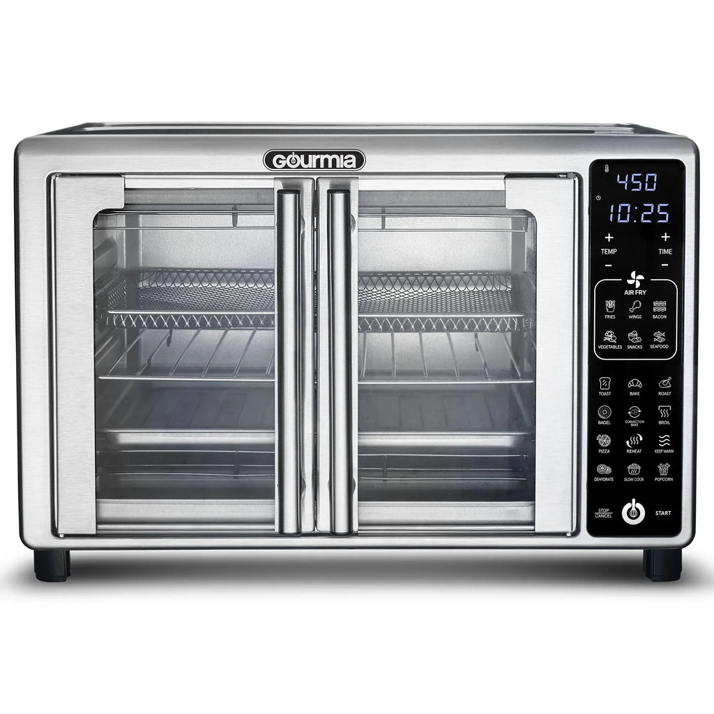 Gourmia French Door Digital Toaster Oven Air Fryer, 6-Slice, 24L, Stainless Steel - GTF2440