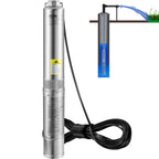 VEVOR Deep Well Submersible Pump 1 HP 115V/60Hz 37 GPM Flow 207 ft Head