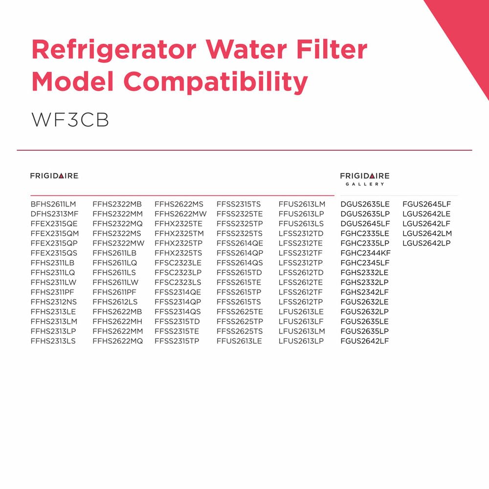Frigidaire WF3CB Refrigerator Water Filter Replacement