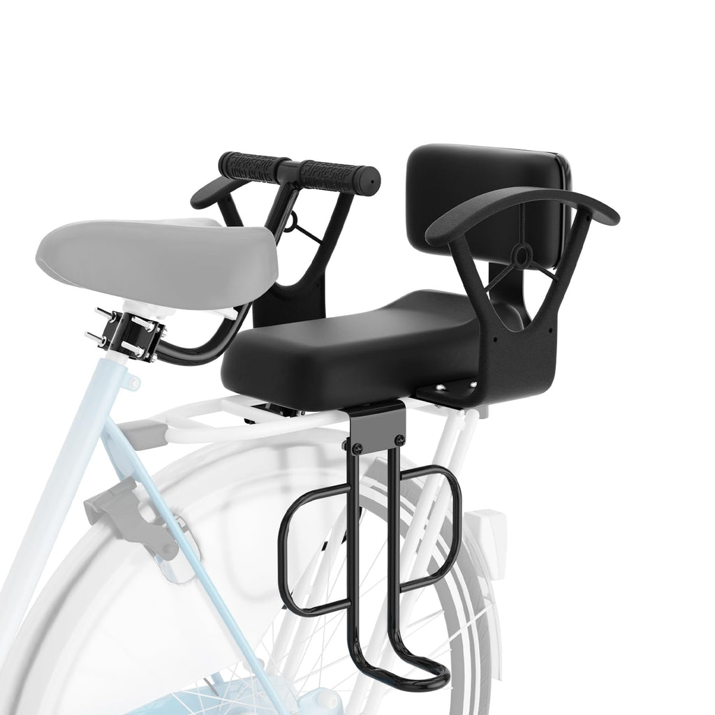 Rear Child Bike Seat,Rear Mounted Child Bike Seats,Back Mount Child Seat with Back Rest Armrest Foot Pedals,Width Adjustable Bicycle Rear Seat,Fits