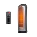 Lasko Oscillating Digital Ceramic Tower Heater for Home with Adjustable Thermostat, Timer and Remote Control, 23 Inches, 1500W, Silver, 755320