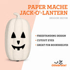 Paper Mache Jack-o'-Lantern Decoration, 12.6", Halloween by Way To Celebrate