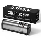 Knife Sharpener, Professional 2 Stage Electric Knife Sharpener for Quick Sharpening & Polishing, with Scissors Sharpener and Metal Dust Collection