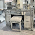7-Drawer Mirrored Vanity Makeup Table With Sparkling Diamond - 50 W x 37 H x 20D