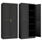 71"Metal Pantry Storage Cabinet with Doors & 4 Adjustable Shelves