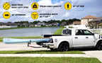 MaxxHaul 70231 Hitch Mount Pick Up Truck Bed Extender For Ladder, Rack, Canoe, Kayak, Long Pipes and Lumber) , Black , 37 x 19 x 3 inches