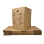 Uboxes Moving Boxes with Handles, 10 Premium Large, 18 x 18 x 24, Brown