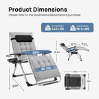 DUMOS Zero Gravity Chair, Lounge Chair Outdoor with Cup Holder