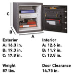 SentrySafe 1-Hour Fireproof Safe, Digital Keypad, 1.2 Cu Ft, STW123GDC