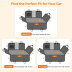 URPOWER Hard Bottom Dog Car Seat Cover, Back Seat Extender for Cars & SUVs