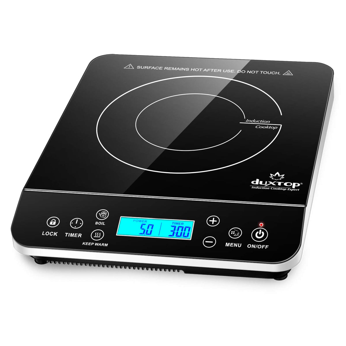 Duxtop Portable Induction Cooktop, Countertop Burner 1800W Silver 9600LS