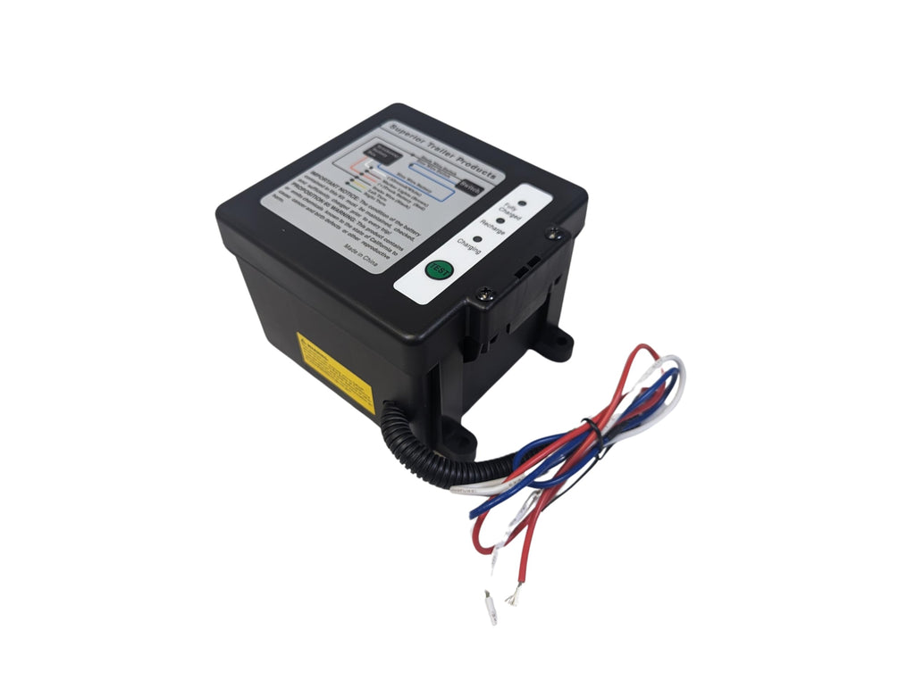 Side Load Trailer Breakaway Kit with Battery, Breakaway Switch, Breakaway Cable, Battery Box, Built in Charger, LED Charge Indicator and Wiring.