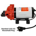 SEAFLO 33 Series 110V/115V AC Fresh Water Pump, 3.3 GPM 45 PSI Self-Priming Pressure Pump with Smart Pressure Switch, Automatic Demand Pump for RV