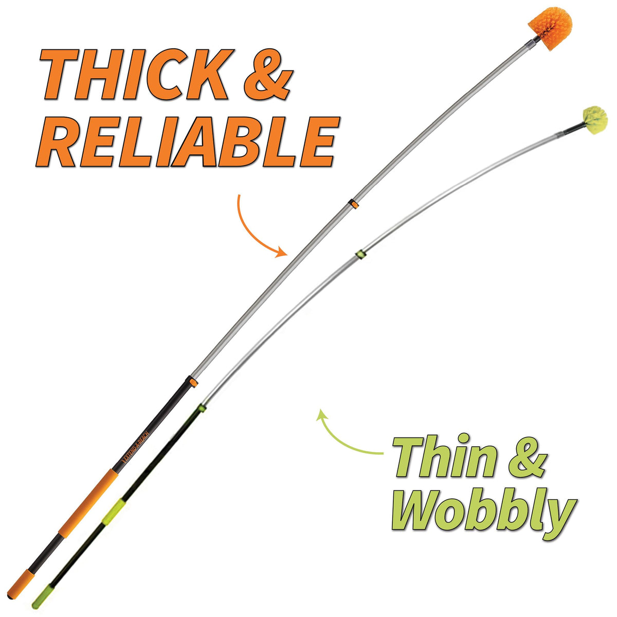 5-24 ft Long Telescopic Extension Pole, Multi-Purpose Extendable Pole