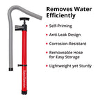 SeaSense Hand Bilge Pump - Self-Priming, Manual Bilge Pump for Water Removal on Small Boats, Kayaks, Canoes, Bilges or Any Place Water Collects - 18"