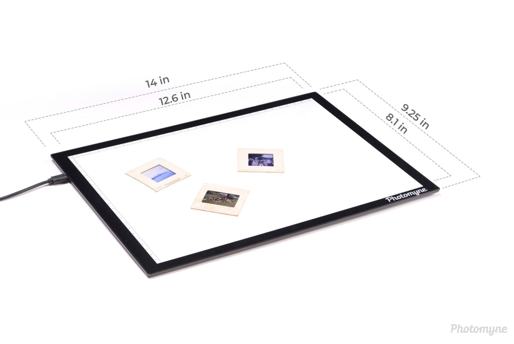 Photomyne A4 LED Light Pad for Slides, Negatives & Tracing