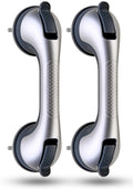 2 Pack Suction Cup Shower Grab Bars for Seniors, Handles Bathtub Rails