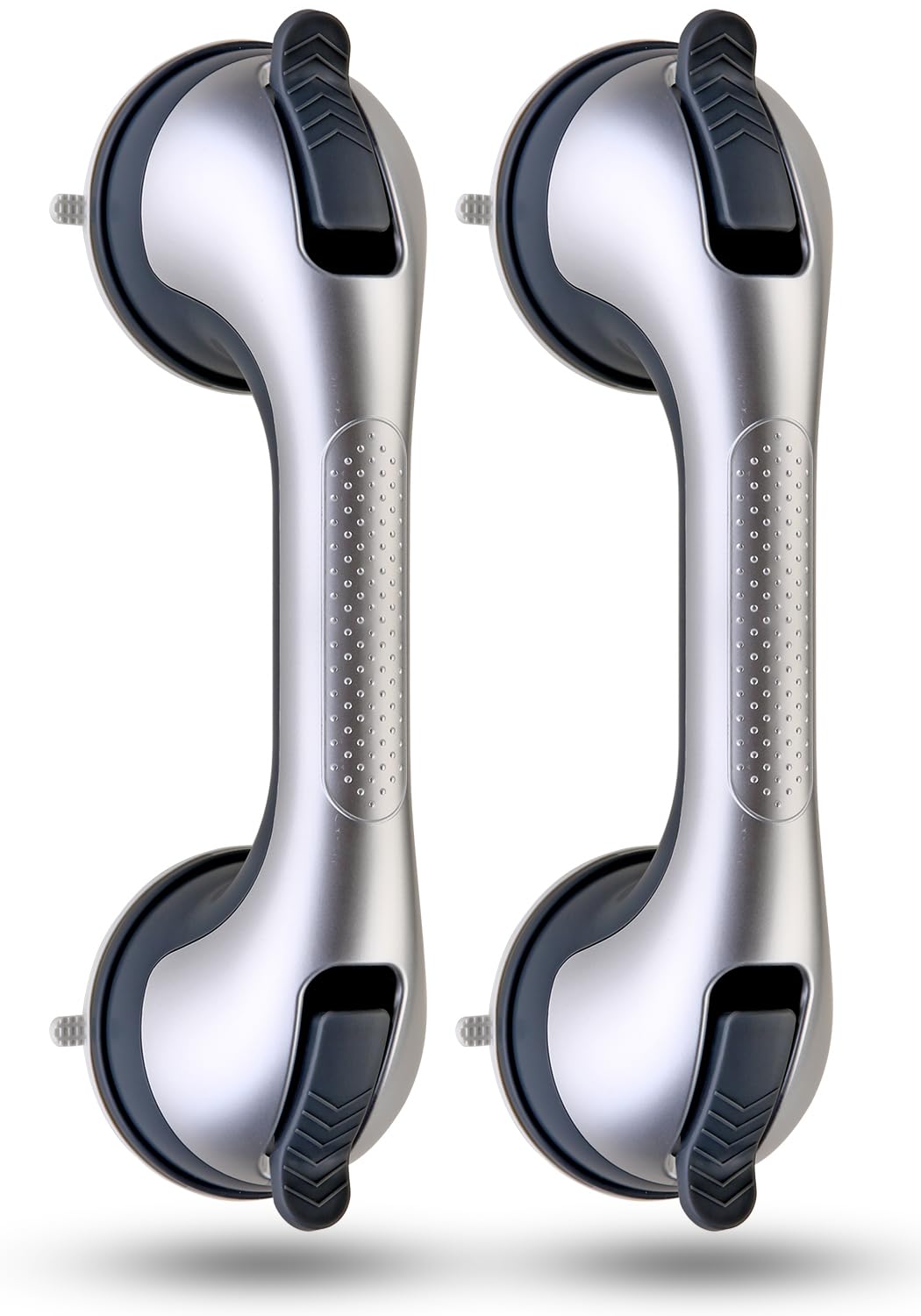 2 Pack Suction Cup Shower Grab Bars for Seniors, Handles Bathtub Rails