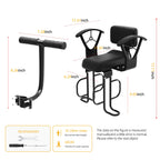 Rear Child Bike Seat,Rear Mounted Child Bike Seats,Back Mount Child Seat with Back Rest Armrest Foot Pedals,Width Adjustable Bicycle Rear Seat,Fits