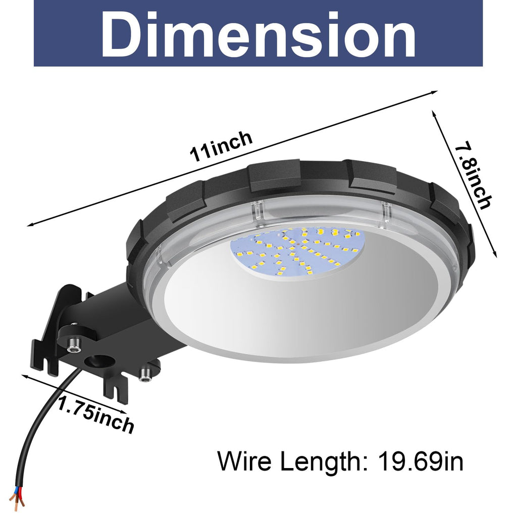 100W Dusk to Dawn Outdoor Lighting with 10000LM 5000K Daylight