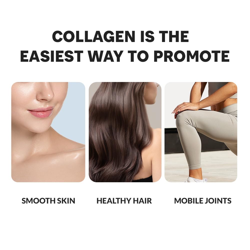 Marine Collagen Peptides - Hydrolyzed Ultra-fine Collagen Powder for Women & Men, Hyaluronic Acid, Biotin, Vitamin C, for Skin, Hair, Nails, Joints