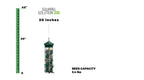 Squirrel Solution200 Squirrel-proof Bird Feeder w/6 Feeding Ports, 3.4-pound Seed Capacity, Free Seed Funnel