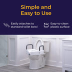 Drive Medical 2-in-1 Raised Toilet Seat with Removable Padded Arms