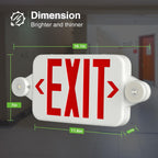 FREELICHT 6 Pack Red LED Exit Signs with Emergency Lights