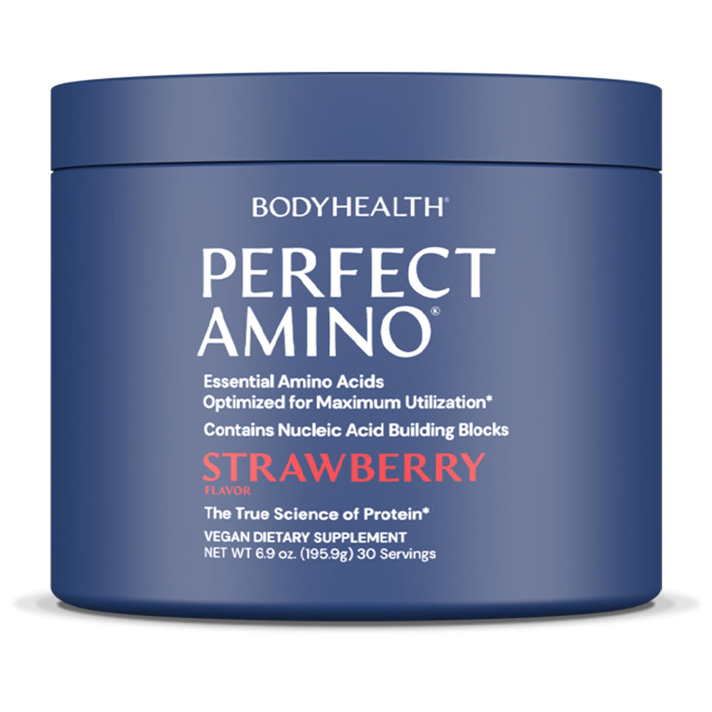 BodyHealth PerfectAmino Powder - BCAA and EAA Powder for Pre and Post Workout - Amino Acid Energy Drink for Men and Women to Support Lean Muscle and