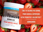 ROUNDHOUSE PROVISION Morning Kick Greens, Strawberry Lemonade, 30 Servings