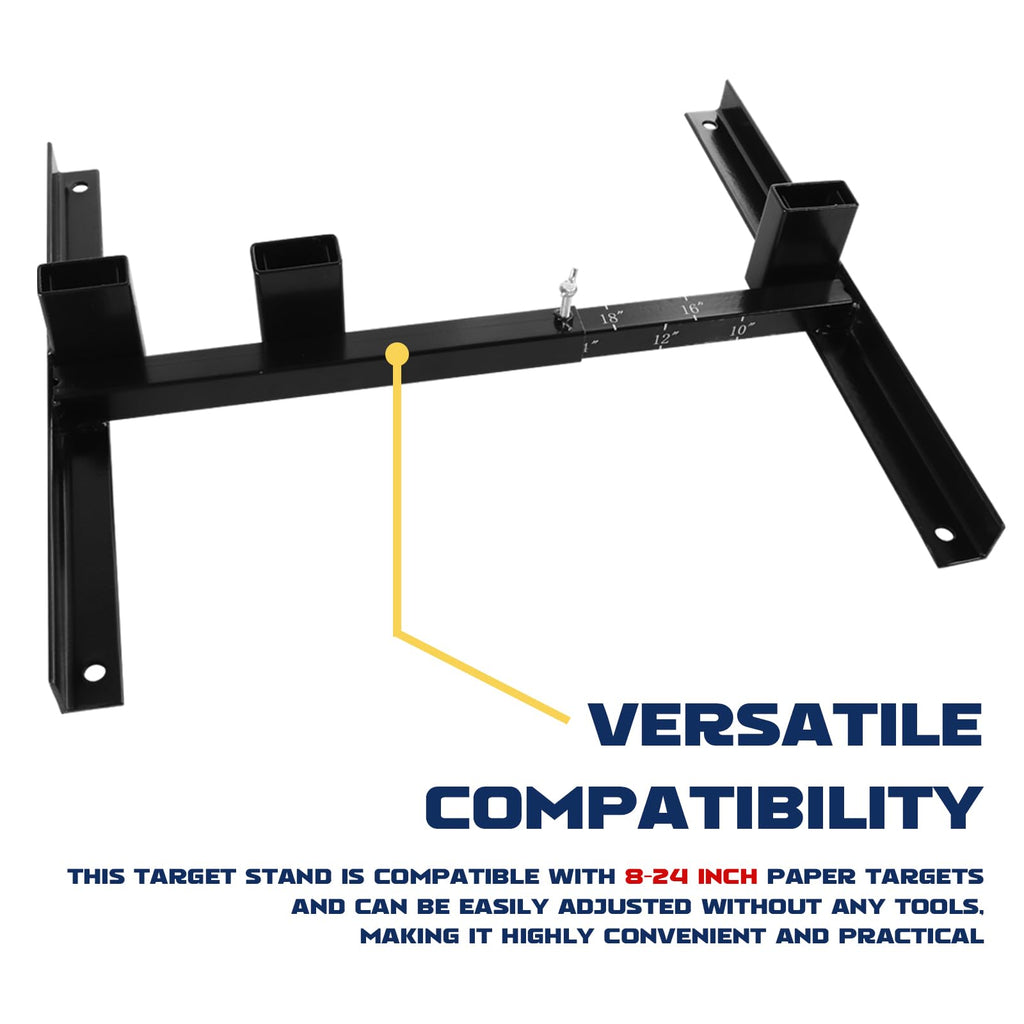 Highwild Adjustable Target Stand Base for Paper Shooting Cardboard Silhouette H Shape Stand Base for Shooting Range 1x2 Wooden Target Station Setup