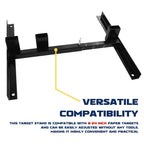Highwild Adjustable Target Stand Base for Paper Shooting Cardboard Silhouette H Shape Stand Base for Shooting Range 1x2 Wooden Target Station Setup