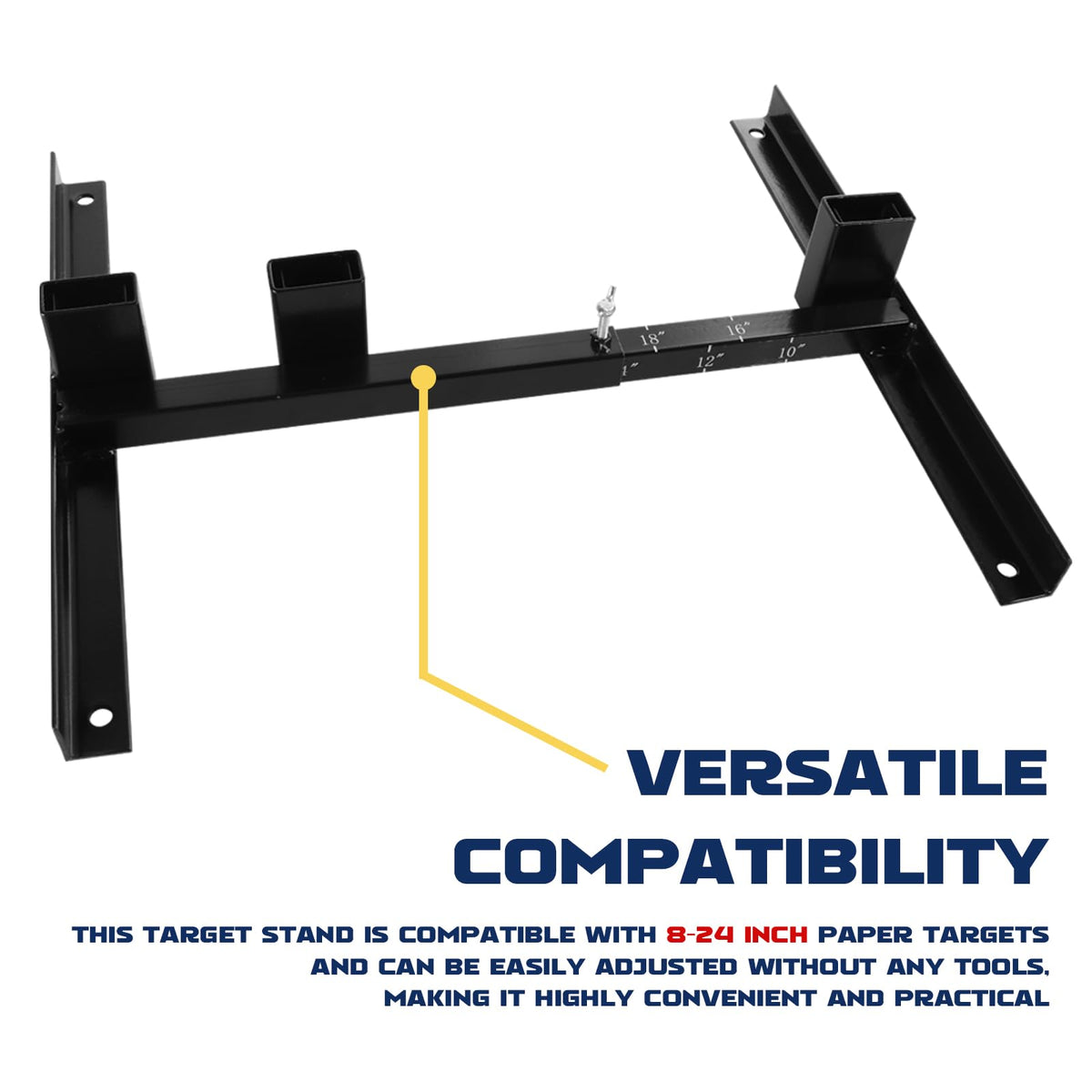 Highwild Adjustable Target Stand Base for Paper Shooting Cardboard Silhouette H Shape Stand Base for Shooting Range 1x2 Wooden Target Station Setup