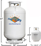 Flame King Vertical Propane Tank 420LB - White