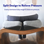 C CUSHION LAB Patented Pressure Relief Seat Cushion for Long Sitting Hours on Office/Home Chair, Car, Wheelchair - Extra-Dense Memory Foam for Hip