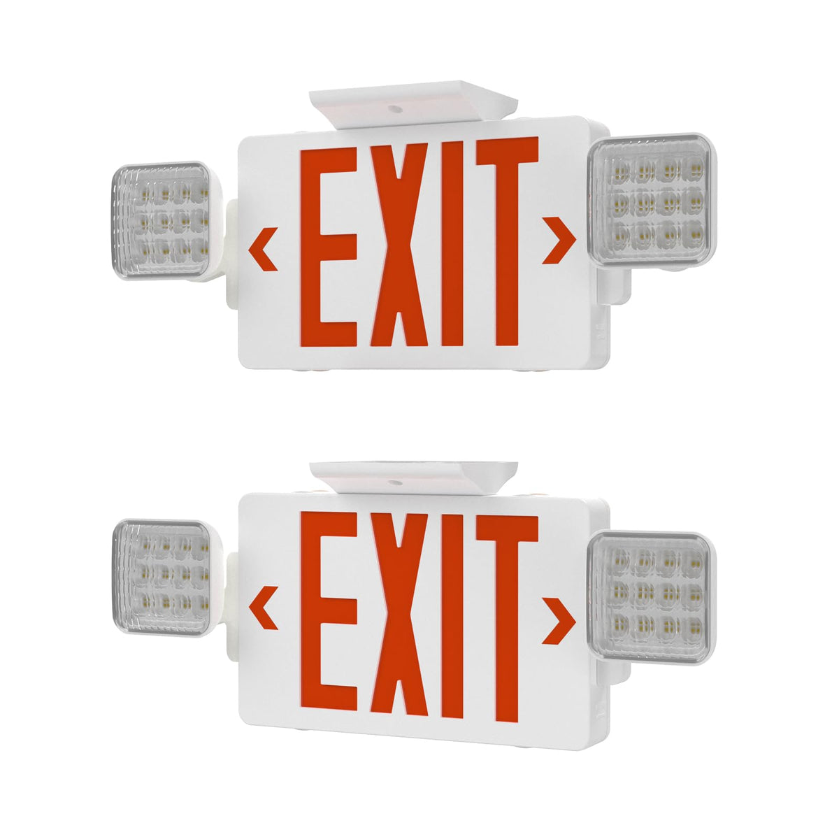 2 Pack LED Exit Sign with Emergency Lights,UL 924,Battery Backup