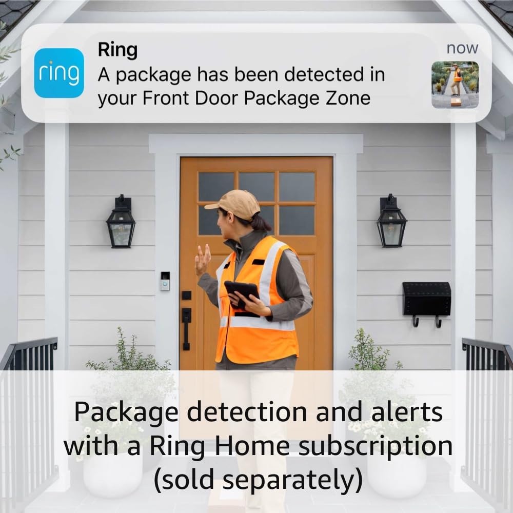 Like-New Ring Battery Doorbell, Home or business security with Head-to-Toe video, Live View with Two-Way Talk, and Motion Detection & Alerts