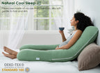 QUEEN ROSE Cooling Pregnancy Pillow, U Shaped Maternity Body Pillow, Green