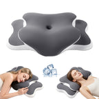 Ergo Pillow for Sleep Apnea, Neck Pain, and Snoring Relief | Cervical Neck Pillow for Neck Pain Relief & Side Sleeper | Orthopedic Memory Foam with