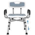BRITULIF Shower Chair with Arms and Back for Inside Shower, 550 lb Capacity