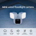 Blink Wired Floodlight Camera, Smart security camera, 2600 lumens, HD live view, enhanced motion detection, built-in siren, Works with Alexa, 1