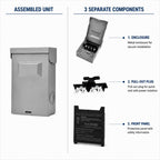 6 Pack AC Disconnect Boxes 60A Non-Fused, Pull-Out HVAC Disconnect Switch for Outdoor Air Conditioner Units