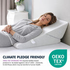 Wedge Pillow for Sleep Apnea, FSA Eligible Bed Wedge Pillow for Headboard, Acid Reflux, Snoring, Back Pain, and Post Surgery Recovery (12" and 9"