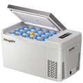 BougeRV 12v refrigerator 23 Quart, -8℉~50℉ Portable Freezer for Car, Grey