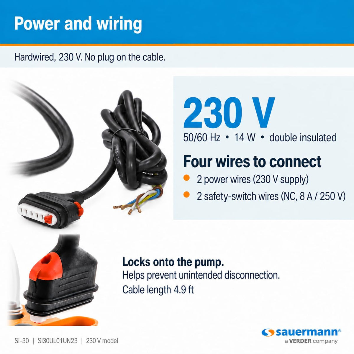 Sauermann Si-30 Mini Condensate Removal Pump for Mini Split AC, 230V